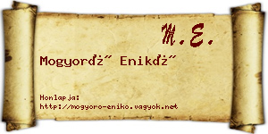 Mogyoró Enikő névjegykártya